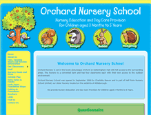 Tablet Screenshot of orchardnurseryschool.com